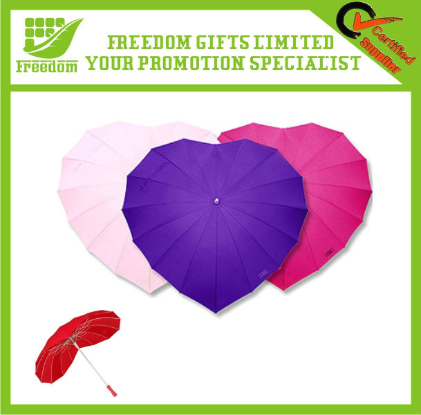 Top Quality Customized Logo Love Heart Umbrella