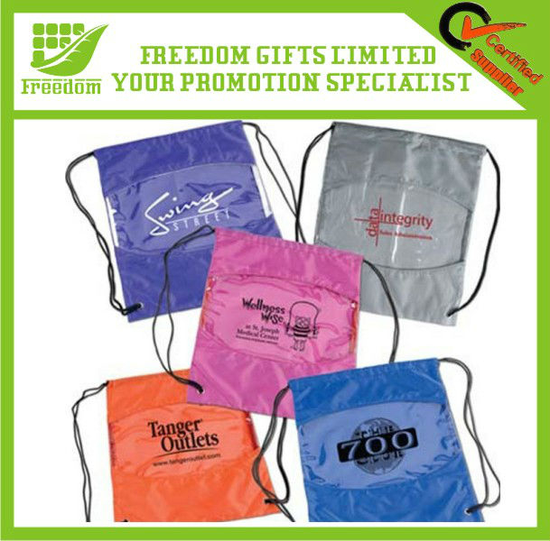 Popular Shape Advertising Small Drawstring Bag