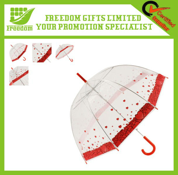 OEM Logo Advertising PVC Transparent Umbrella
