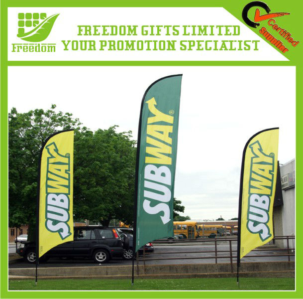 Feather Shaped Promotional Display Flag