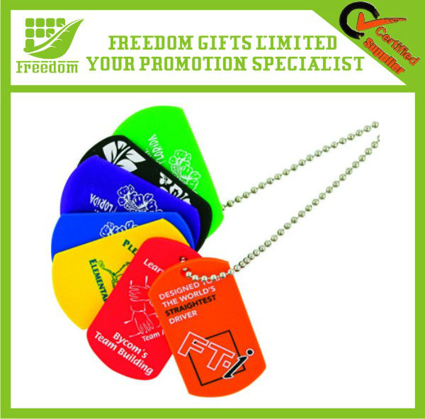 Customized Logo Printed Rubber Dog Tag