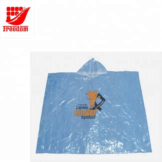 Hot Selling Customized Brand Printed Disposable Raincoat