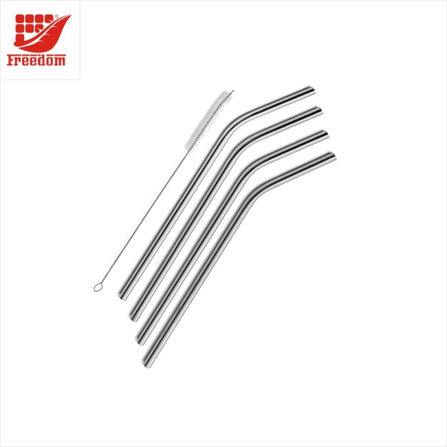 Customized Eco-Friendly Reusable Stainless Steel Straw Brush Set