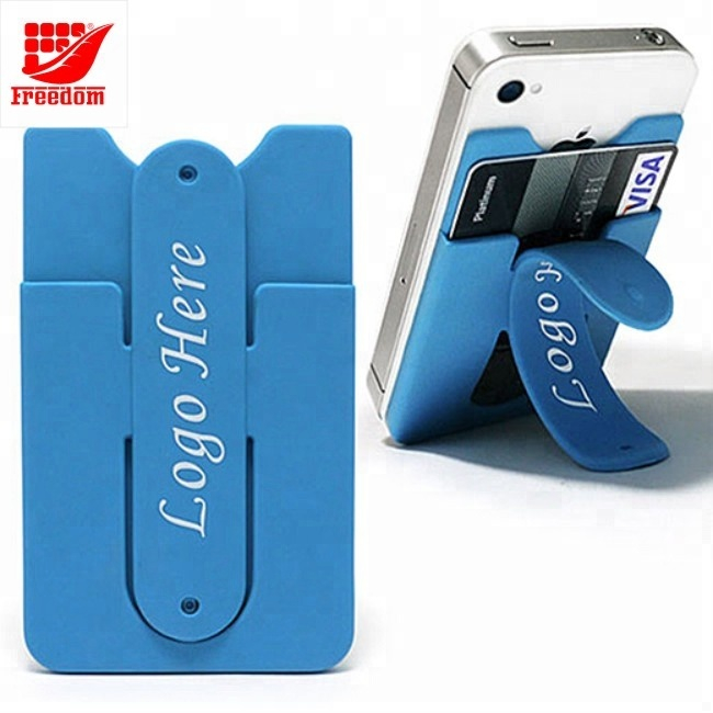 Cheap Promotional Silicone Phone Holder with Card