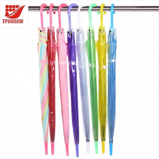 Cheaper Colorful Transparent PVC Umbrella