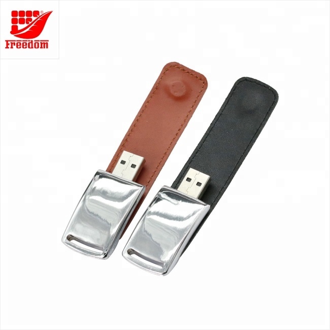 Logo Customized Portable Leather USB Flash Drive