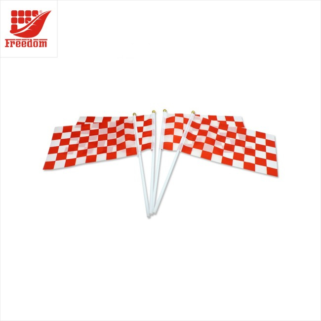 High Quality Waving Polyester Promotional Hand Flag