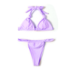 Hot Sale Split Swimsuit Pure Color Sexy Bikini Triangle Hanging Strap Swimwear
