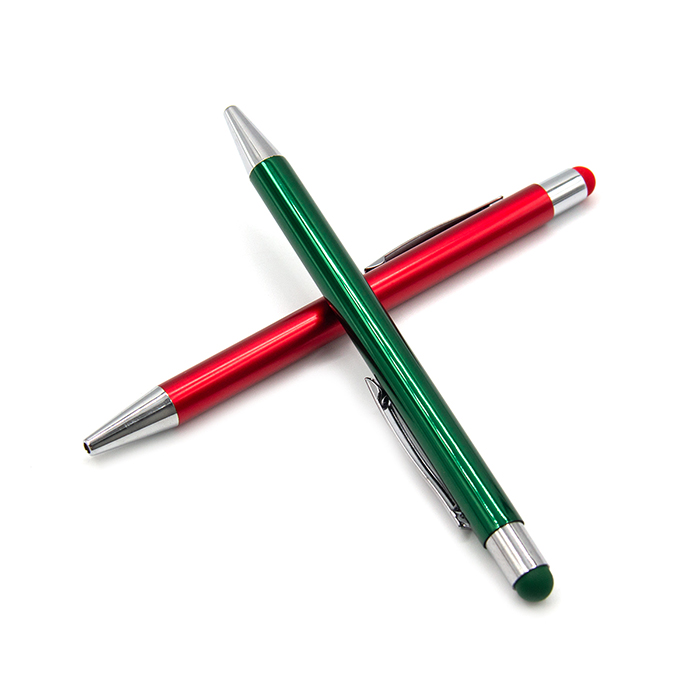 Custom Design Promotional Aluminum Screen Stylus Ballpoint Pen