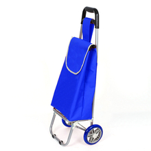 Single Wheel Folding Shopping Trolley Custom Portable Shopping Cart Market Carry Shopping Trolley Bag
