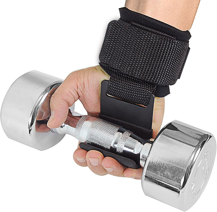Wholesale Cheap Price Weight Lifting Hooks With Neoprene Padded Wrist Wraps