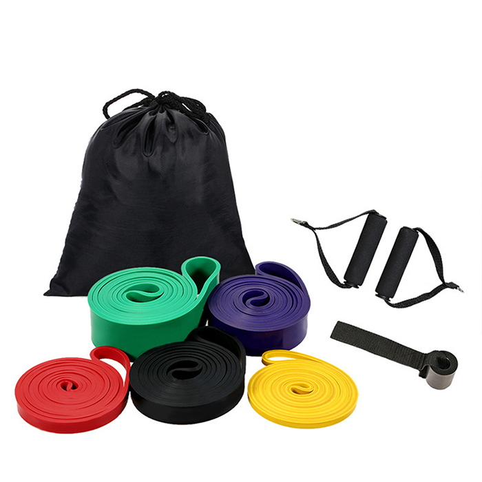 Wholesale Custom 100% Natural Latex Yoga Elastic Stretch Fitness Resistance Band Set
