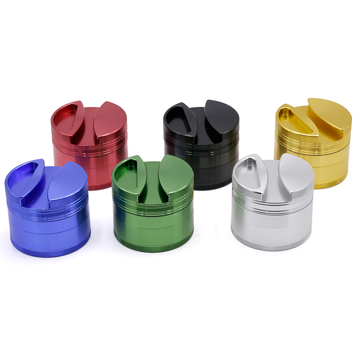 New Design 4 Layers Aluminum Alloy Metal Grinder Custom Logo 75mm Herb Grinder Cookies Grinder