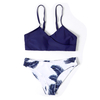 New Arrival Sexy Two-piece Bikini Swimsuit Fashion Feather Printed Swimwear