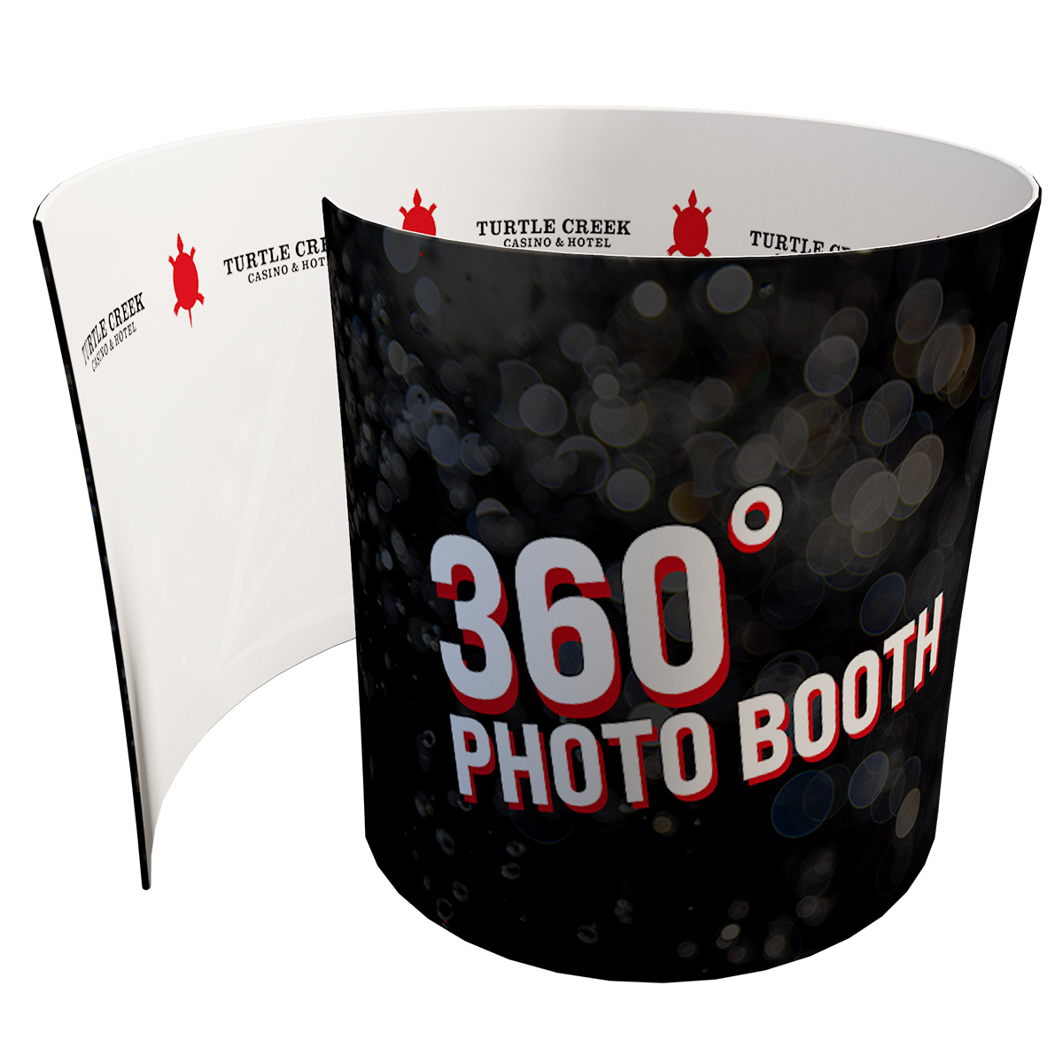 Custom Logo Portable Tension Fabric Trade Show 360 Photo Booth Enclosure Backdrop