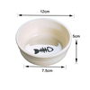 Wholesale Cartoon Pet Ceramic Bowl Iron Frame Double Bowl Dog Food Bowl