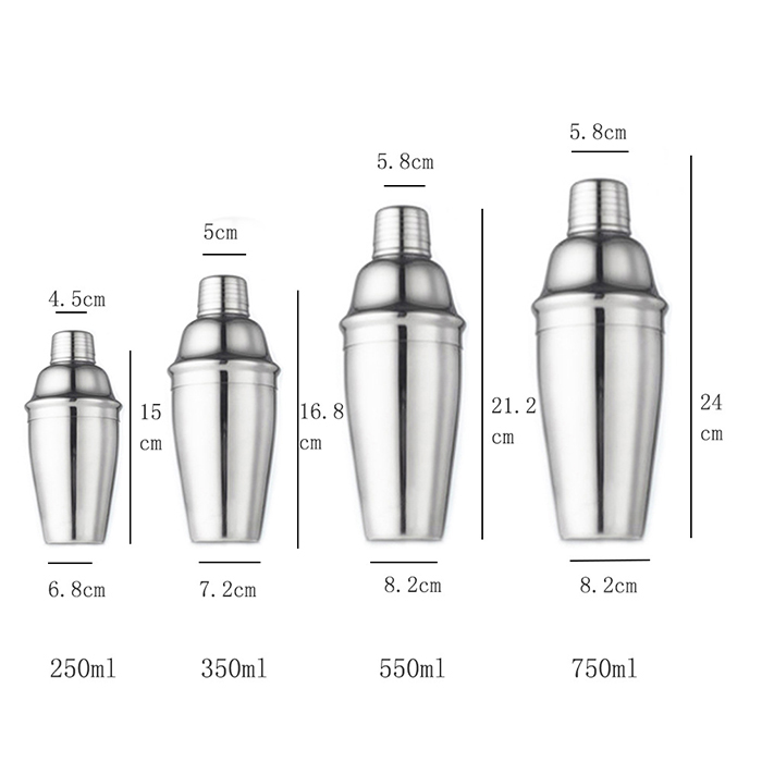 Best Selling Stainless Steel Cocktail Shaker Set Bar Mixology Bartender Tool Kit 