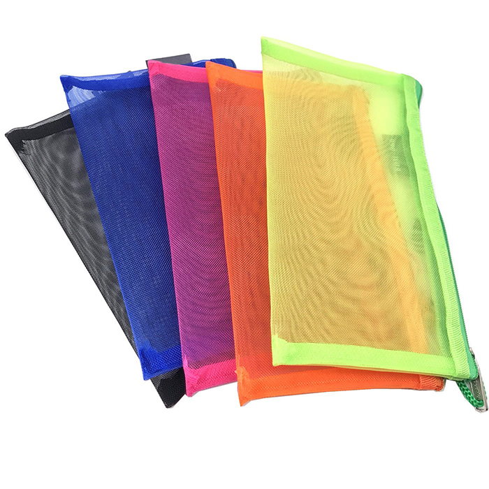 Wholesale Customised Big Capacity Durable Mesh School Pencil Case Pencil Box