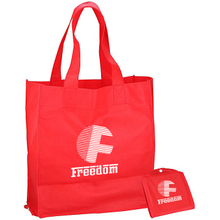 Custom Logo Printed Reusable Foldable Non-woven Shopping Bag