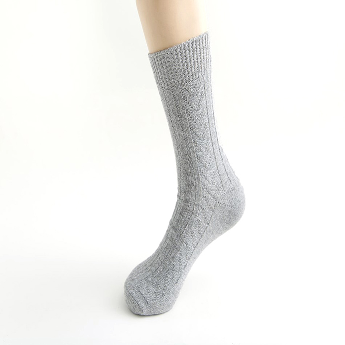 Custom Design Plain Color Long Dress Socks Warm Soft Comfortable Cashmere Socks