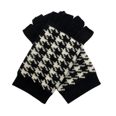 Factory Custom Women Semi Fingerless Gloves Winter Warm Wool Cashmere Elegant Gloves