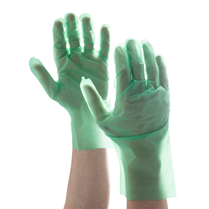 High Quality Plastic Household Blue Disposable Tpe Gloves