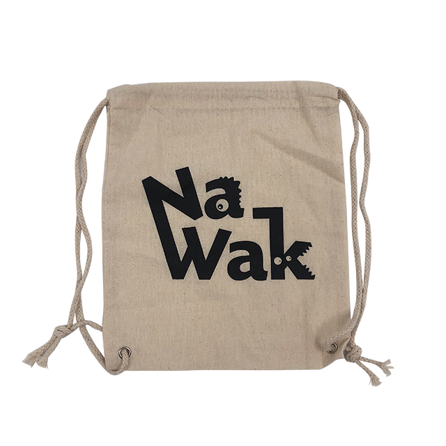 Wholesale high quality drawstring cotton bag with custom printed logo 