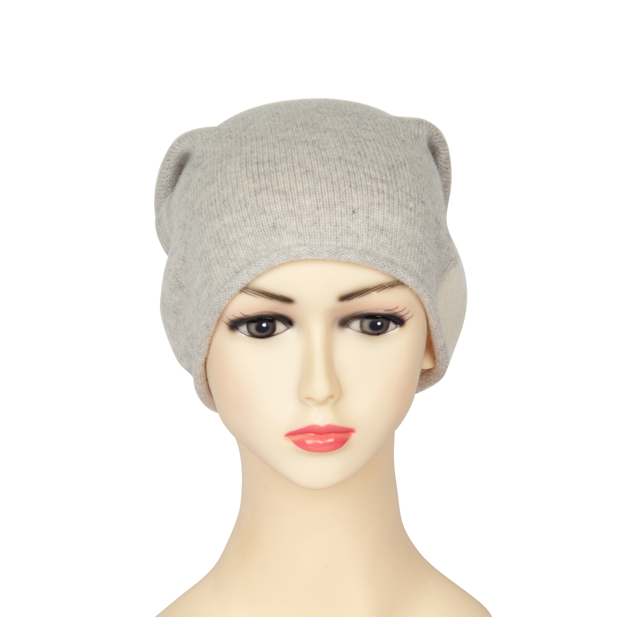Hot Sale Custom Solid Color Cashmere Beanie Winter Warm Soft Knitted Hat