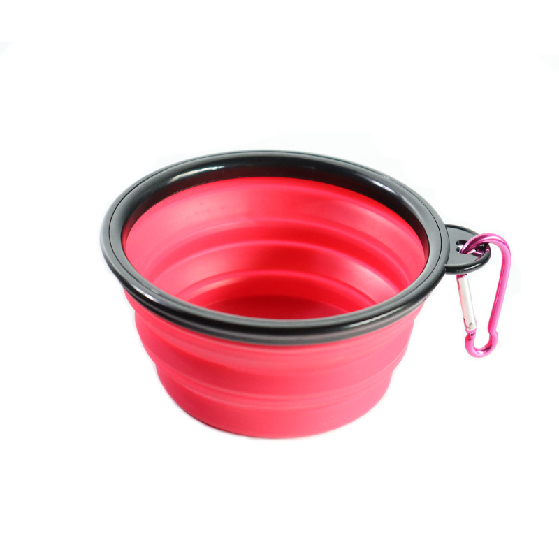 Amazon Hot Sale Dog Food Pet Folding Bowl Portable Outdoor Pet Bowl Silicone Dog Bowl