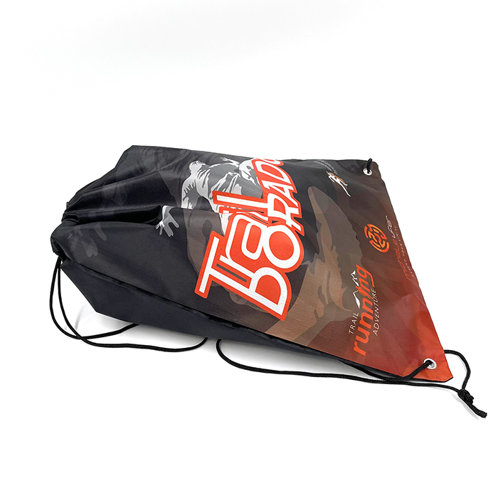 Factory Price Sublimation Printed Polyester Drawstring Bag Personalized Gym Bag