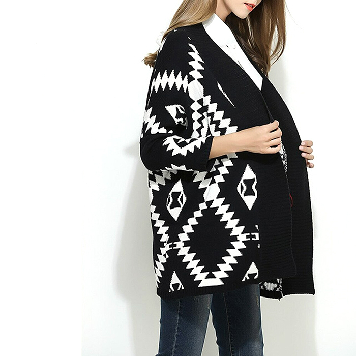 Fashion Winter Womens Oversize Long Sleeves Thick Sweater Coat
