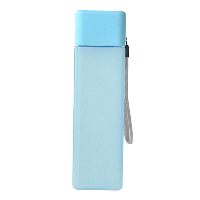 High Quality Promotion Gift Custom Logo Square Frosted Plastic Water Bottle