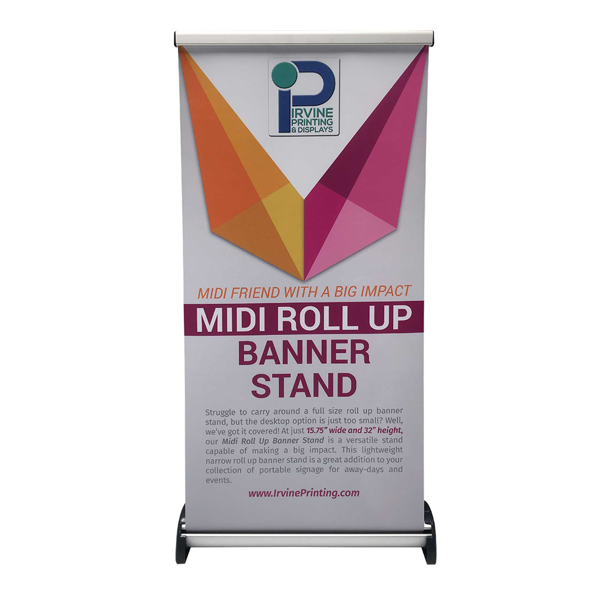 Factory Price Custom Advertising Paper Roll Up Banner With Carrying Bag