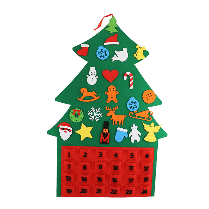 Wholesale Cheap Price Christmas Gifts Felt Christmas Hanging Advent Calendar