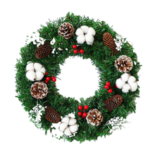 Amazon Hot Sale Multicolor Christmas Wreath Decoration Hanging Door Craft Garland