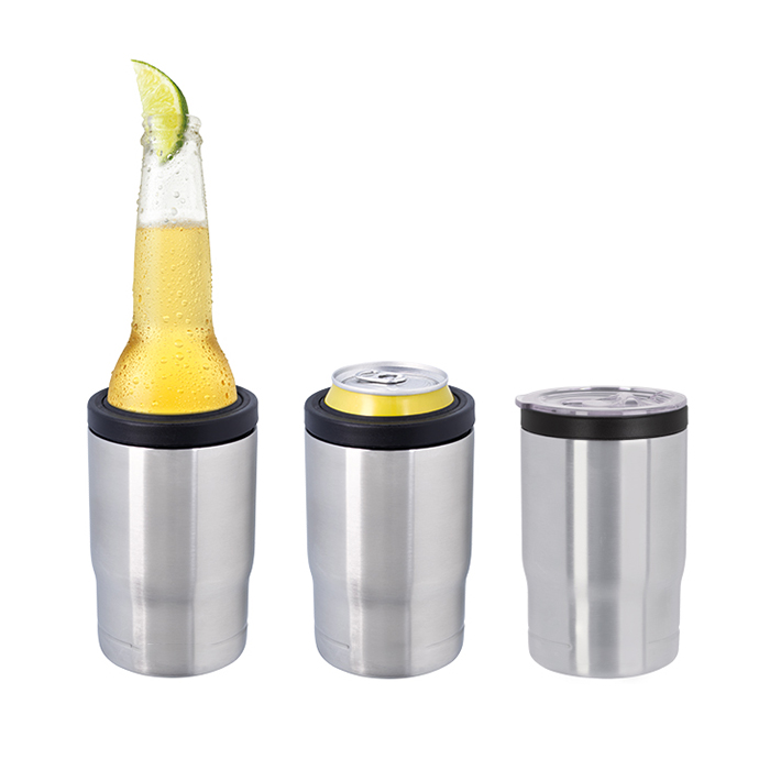 Amazon Hot Sale Stainless Steel Insulated Triple Can Cooler 12OZ Can holder With Custom Logo