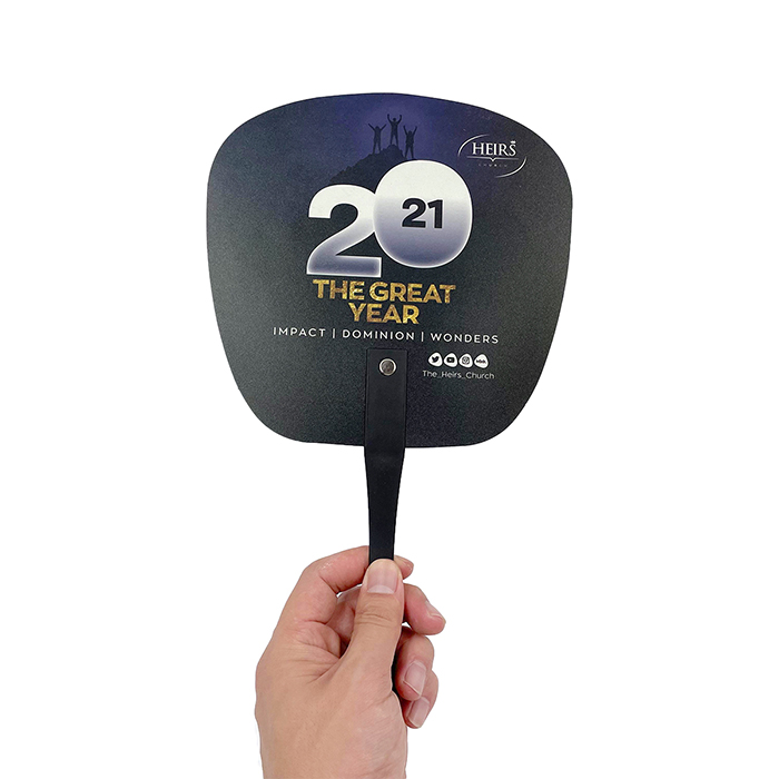 High Quality Custom Made Promotion Round Plastic Fan PP Hand Fans