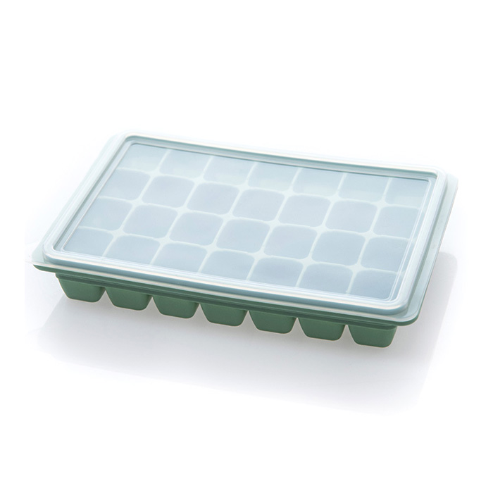 Amazon Hot Sale Bpa Free Square Shaped Silicone Ice Cube Tray Mold Ice Cream Stick Tray
