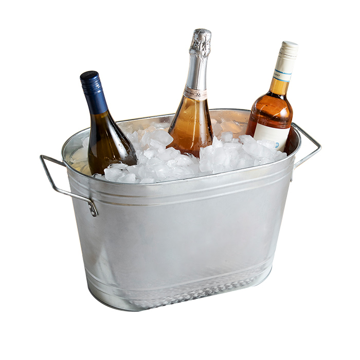 High Quality Tinplate Champagne Bucket Custom Logo Metal Ice Bucket For Beer