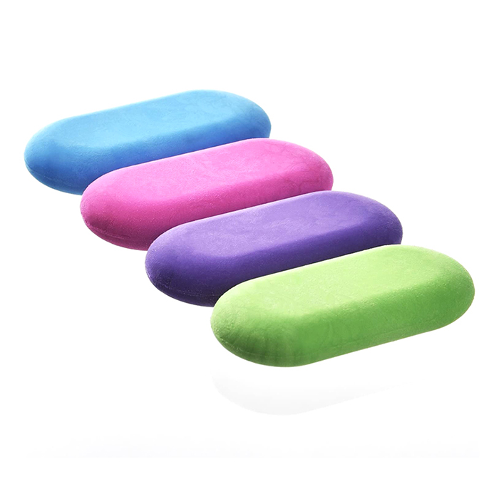 Factory Price Colorful Oval Soft Pencil Mark Eraser Rubber