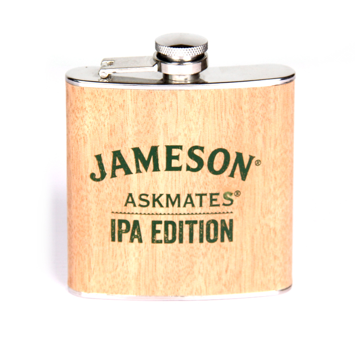 Customized Wood Wrapped Hip Flask High Quality Stainless Steel Wine Flask