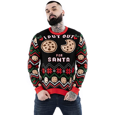 Unisex Ugly Christmas Holiday Sweater Funny Light Up Long Sleeves Sweaters 