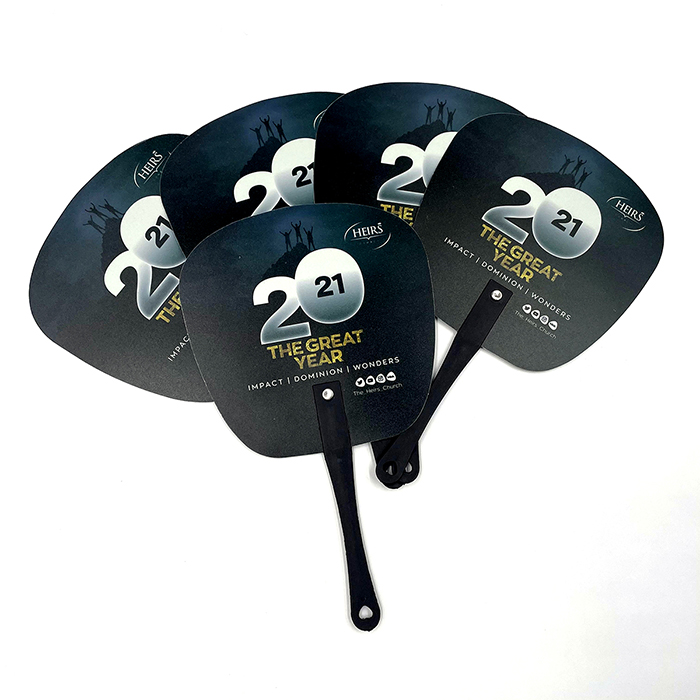 High Quality Custom Made Promotion Round Plastic Fan PP Hand Fans