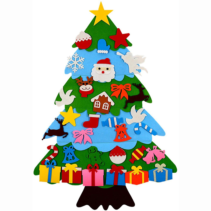 Custom Design New Year Gifts Kids DIY Felt Christmas Tree Christmas Decoration For Home